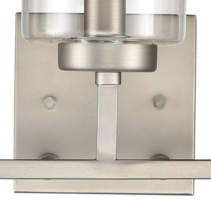 Atlas Lighting West End 23in 3-Light Vanity Light | Transitional Brushed Nickel and Clear Glass | Bathroom Vanity | Model WL11476-NK
