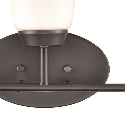 Atlas Lighting Winslow 20in 3-Light Vanity Light | Transitional Oil Rubbed Bronze and White Frosted Glass | Bathroom Vanity | Model WL11482-BZ