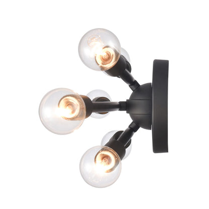 Atlas Lighting Xavier 20in 6-Light Vanity Light | Modern Matte Black | Bathroom Vanity | 19.75 x 4.75 x 6.25 in | Model WL11484-BK