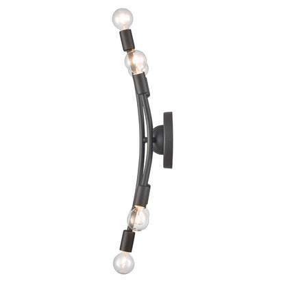 Atlas Lighting Xavier 20in 6-Light Vanity Light | Modern Matte Black | Bathroom Vanity | 19.75 x 4.75 x 6.25 in | Model WL11484-BK