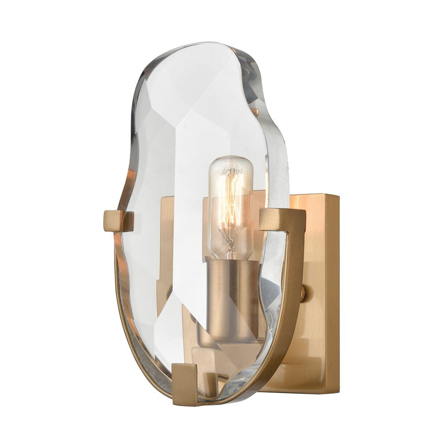 Atlas Lighting Priorato 11in 1-Light Wall Sconce | Transitional Cafe Bronze and Clear Crystal | Hallway & Living Room | Model WL11490-BS