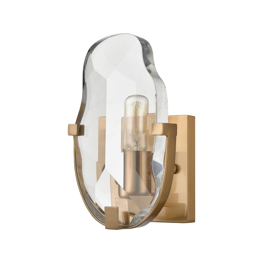 Atlas Lighting Priorato 11in 1-Light Wall Sconce | Transitional Cafe Bronze and Clear Crystal | Hallway & Living Room | Model WL11490-BS