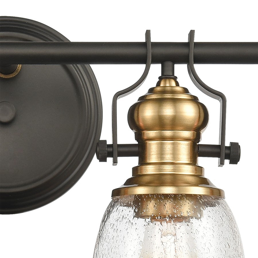 Atlas Lighting Chadwick 32in 4-Light Vanity Light | Transitional Oil Rubbed Bronze and Clear Seeded Glass | Bathroom Vanity | Model WL11558-BZ