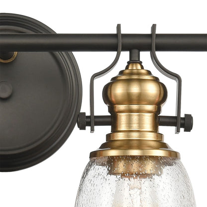 Atlas Lighting Chadwick 32in 4-Light Vanity Light | Transitional Oil Rubbed Bronze and Clear Seeded Glass | Bathroom Vanity | Model WL11558-BZ
