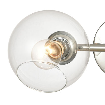 Atlas Lighting Claro 16in 2-Light Vanity Light | Modern Polished Chrome and Clear Glass | Bathroom Vanity | 16 x 9 x 7 in | Model WL11567-CH