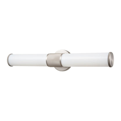 Atlas Lighting Conduit 24in Integrated LED Vanity Light | Modern Matte Nickel and White Frosted Glass | Bathroom Vanity | Model WL11574-NK