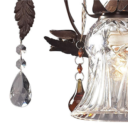 Atlas Lighting Cristallo Fiore 26in 3-Light Vanity Light | Traditional Bronze and Multicolor Crystal | Bathroom Vanity | Model WL11576-BZ