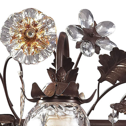 Atlas Lighting Cristallo Fiore 26in 3-Light Vanity Light | Traditional Bronze and Multicolor Crystal | Bathroom Vanity | Model WL11576-BZ