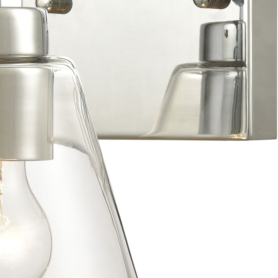 Atlas Lighting East Point 6in 1-Light Vanity Light | Transitional Polished Chrome and Clear Glass | Bathroom Vanity | 6 x 8 x 10 in | Model WL11586-CH
