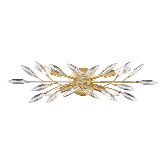 Atlas Flora Grace 25in 4-Light Vanity Light | Traditional Champagne Gold and Clear Crystal | Bathroom & Powder Room | 25 x 5 x 7 in | Model WL11609-GD