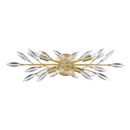 Atlas Flora Grace 25in 4-Light Vanity Light | Traditional Champagne Gold and Clear Crystal | Bathroom & Powder Room | 25 x 5 x 7 in | Model WL11609-GD