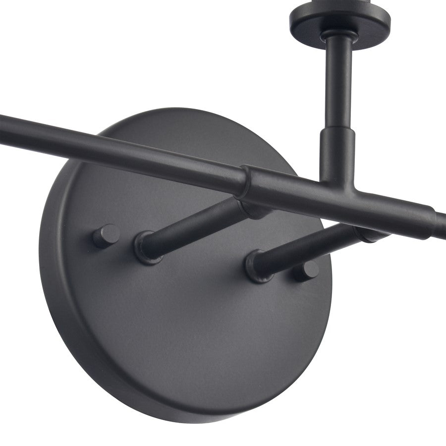 Atlas Lighting Hoyle 24'' Wide 3Lt Vanity Light, Matte Black/White
