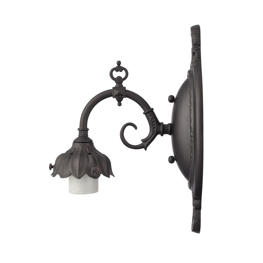 Atlas Lighting Mix-N-Match 8in 1-Light Wall Sconce | Traditional Bronze Metal, No Shade | Bedroom & Hallway | 5 x 7 x 8 in | Model WL11665-BZ