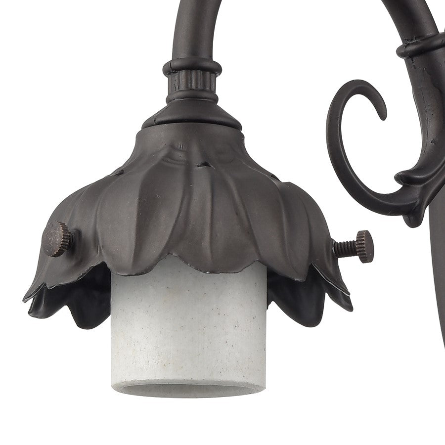 Atlas Lighting Mix-N-Match 8in 1-Light Wall Sconce | Traditional Bronze Metal, No Shade | Bedroom & Hallway | 5 x 7 x 8 in | Model WL11665-BZ
