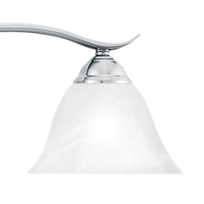Atlas Lighting Prestige 45.5in 5-Light Vanity Light | Traditional Brushed Nickel and White Alabaster Glass | Bathroom | Model WL11681-NK