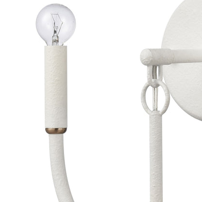 Atlas Lighting Continuance 11in 2-Light Wall Sconce | Modern White Coral and Satin Brass Metal | Bedroom & Hallway Accent | Model WL11725-WH