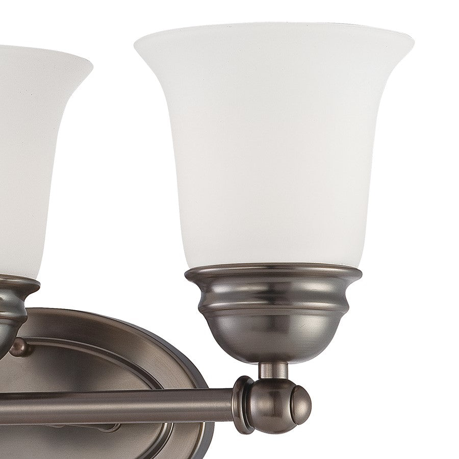 Atlas Lighting Bella 18in 3-Light Vanity Light | Traditional Oil Rubbed Bronze and White Frosted Glass | Bathroom Vanity | Model WL11727-BZ