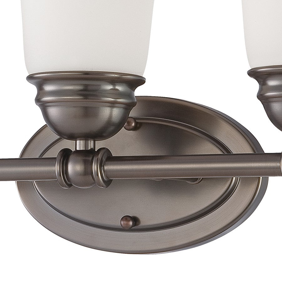 Atlas Lighting Bella 18in 3-Light Vanity Light | Traditional Oil Rubbed Bronze and White Frosted Glass | Bathroom Vanity | Model WL11727-BZ