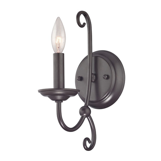 Atlas Lighting Montgomery 12in 1-Light Wall Sconce | Traditional Oil Rubbed Bronze Metal | Bathroom & Hallway Accent | Model WL11730-BZ