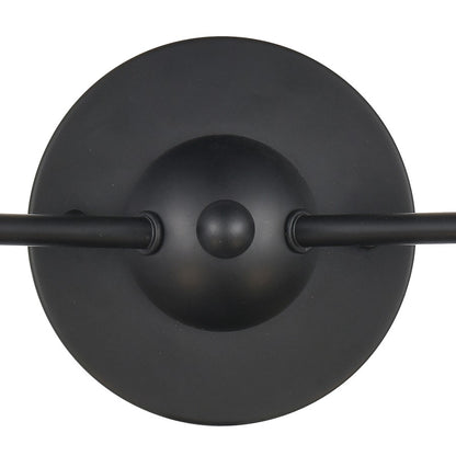 Atlas Lighting Soren 16in 2-Light Vanity Light | Matte Black and Clear Glass | Bathroom Vanity | 15.75 x 8.25 x 10.75 in | Model WL11733-BK