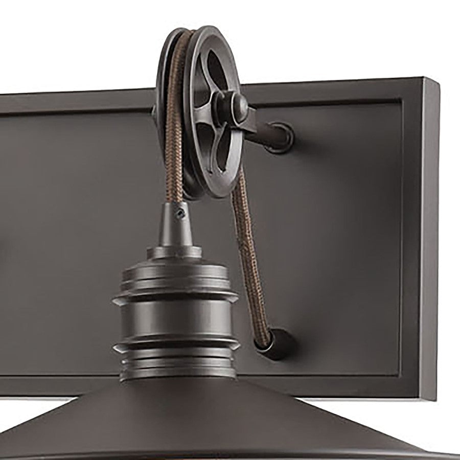 Atlas Lighting Spindle Wheel 42in 4-Light Vanity Light | Oil Rubbed Bronze | Bathroom Vanity | 42 x 11 x 8 in | Model WL11734-BZ