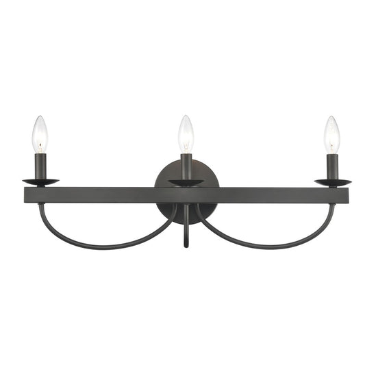 Atlas Lighting Williamson 24in 3-Light Vanity Light | Black | Bathroom Vanity | 24 x 5 x 8 in | Model WL11735-BK