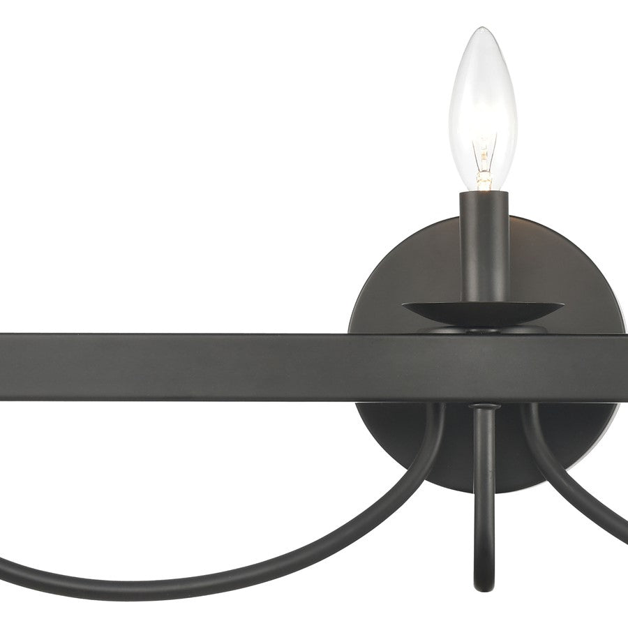 Atlas Lighting Williamson 24in 3-Light Vanity Light | Black | Bathroom Vanity | 24 x 5 x 8 in | Model WL11735-BK