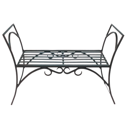 ACHLA Arbor Bench 41in Wrought Iron Black | Outdoor Garden & Patio Backless Bench | 41 x 16 x 28 in | Model AR-01