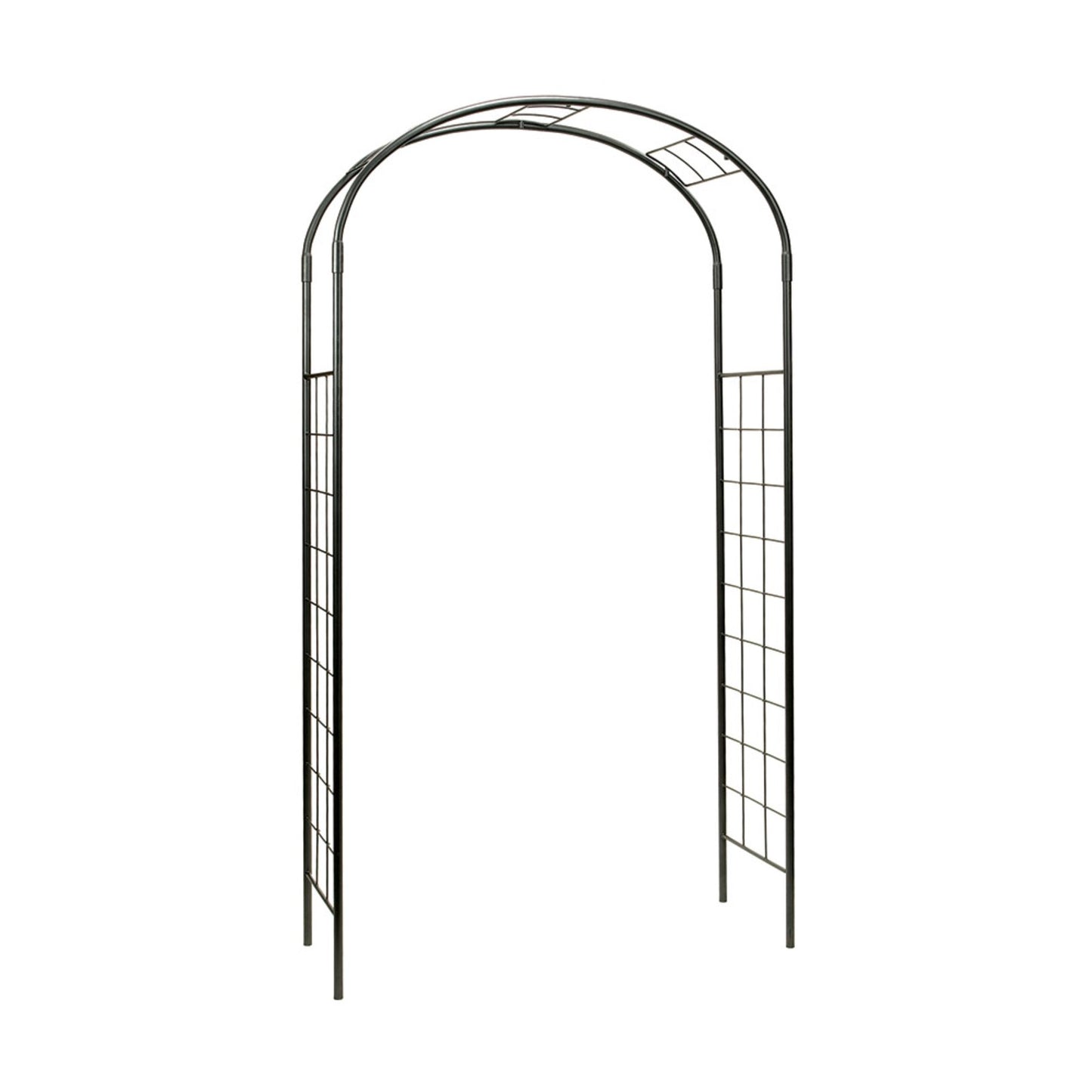 ACHLA Monet Arbor | Wrought Iron Garden Arch with Graphite Powder Coat | Entryway & Vine Support for Gardens | 55W x 21D x 100H in | Model ARB-10