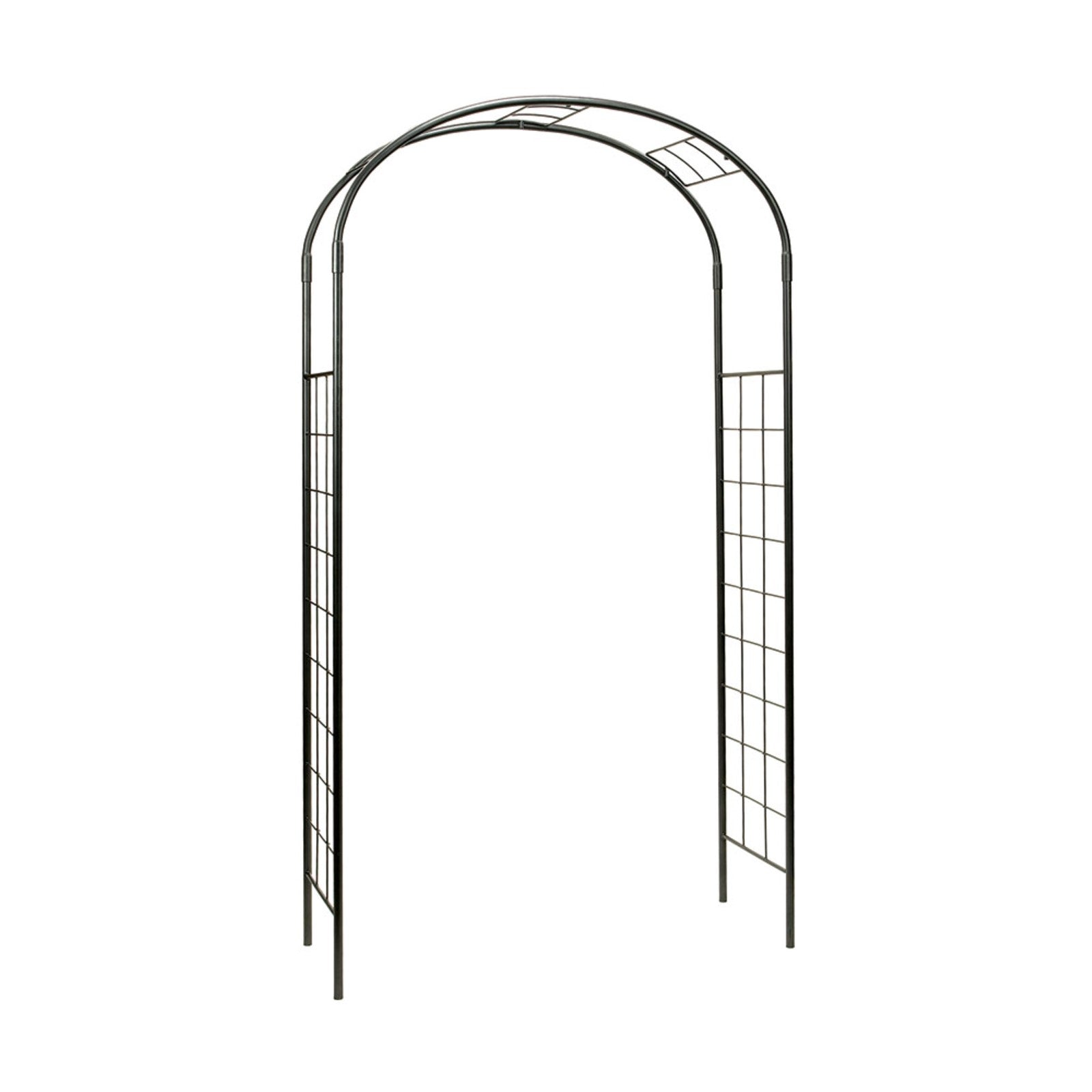 ACHLA Monet Arbor | Wrought Iron Garden Arch with Graphite Powder Coat | Entryway & Vine Support for Gardens | 55W x 21D x 100H in | Model ARB-10