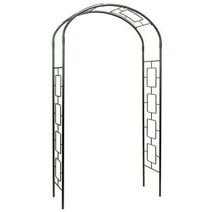 ACHLA Modern Arbor ARB-11 | Wrought Iron Garden Arbor | Entryway & Vine Support | 55W x 21D x 100H in, Graphite Powder Coated | Model ARB-11