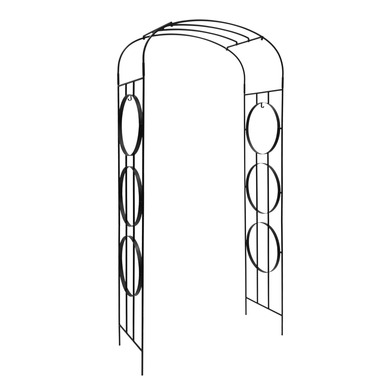 ACHLA Samsara Arbor 44in Wrought Iron Black Powdercoat | Garden Entrance & Pathway Arch | 19 x 44 x 92 in | Model ARB-58