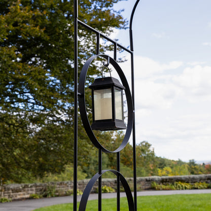 ACHLA Samsara Arbor 44in Wrought Iron Black Powdercoat | Garden Entrance & Pathway Arch | 19 x 44 x 92 in | Model ARB-58