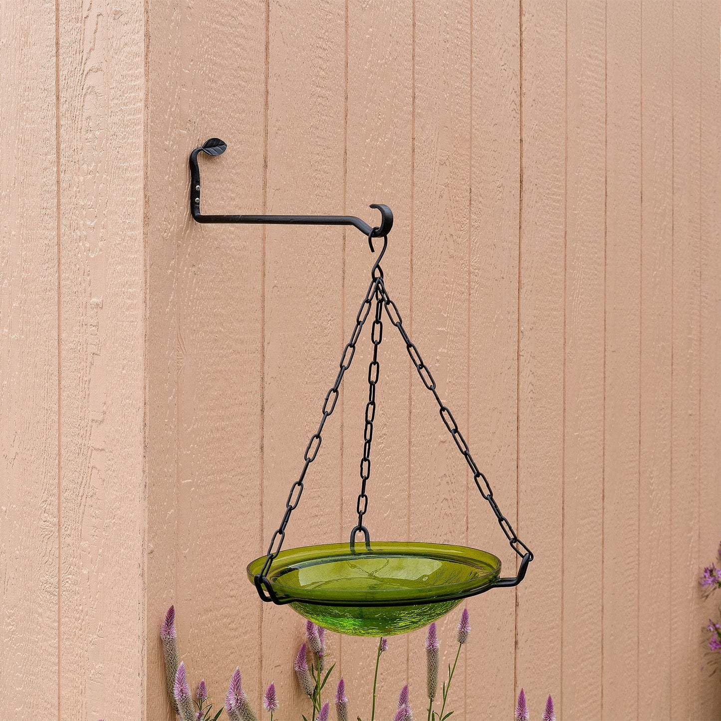 ACHLA Straight Leaf Wall Bracket 2-Pack | Black Powdercoat Wrought Iron | Entryway & Patio Hook | 15.5 x 2.75 x 5 in | Model B-102-2