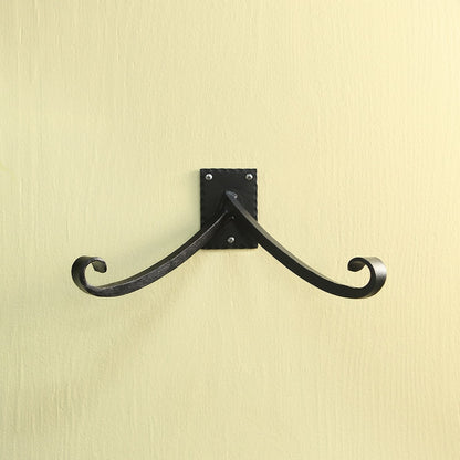 ACHLA Lodge Y Bracket | Black Powdercoat Wrought Iron | Mudroom & Entryway Coat & Hat Hook | 6 x 12 x 3 in | Model B-105