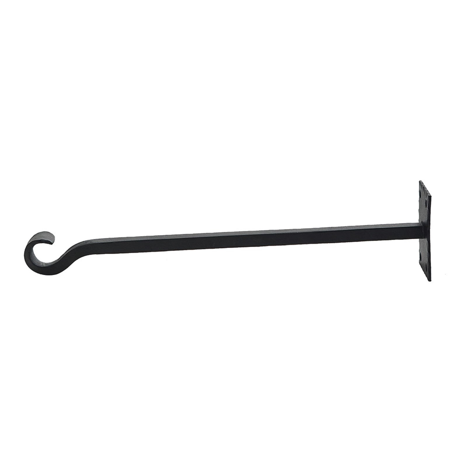 ACHLA Lodge Straight Bracket 2-Pack | Black Powdercoat Wrought Iron Wall Hooks | Mudroom & Entryway Coat and Hat Hooks | 14 in D, 2 | Model B-106-2