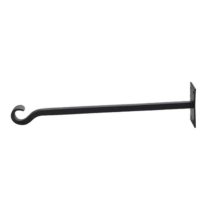 ACHLA Lodge Straight Bracket 2-Pack | Black Powdercoat Wrought Iron Wall Hooks | Mudroom & Entryway Coat and Hat Hooks | 14 in D, 2 | Model B-106-2