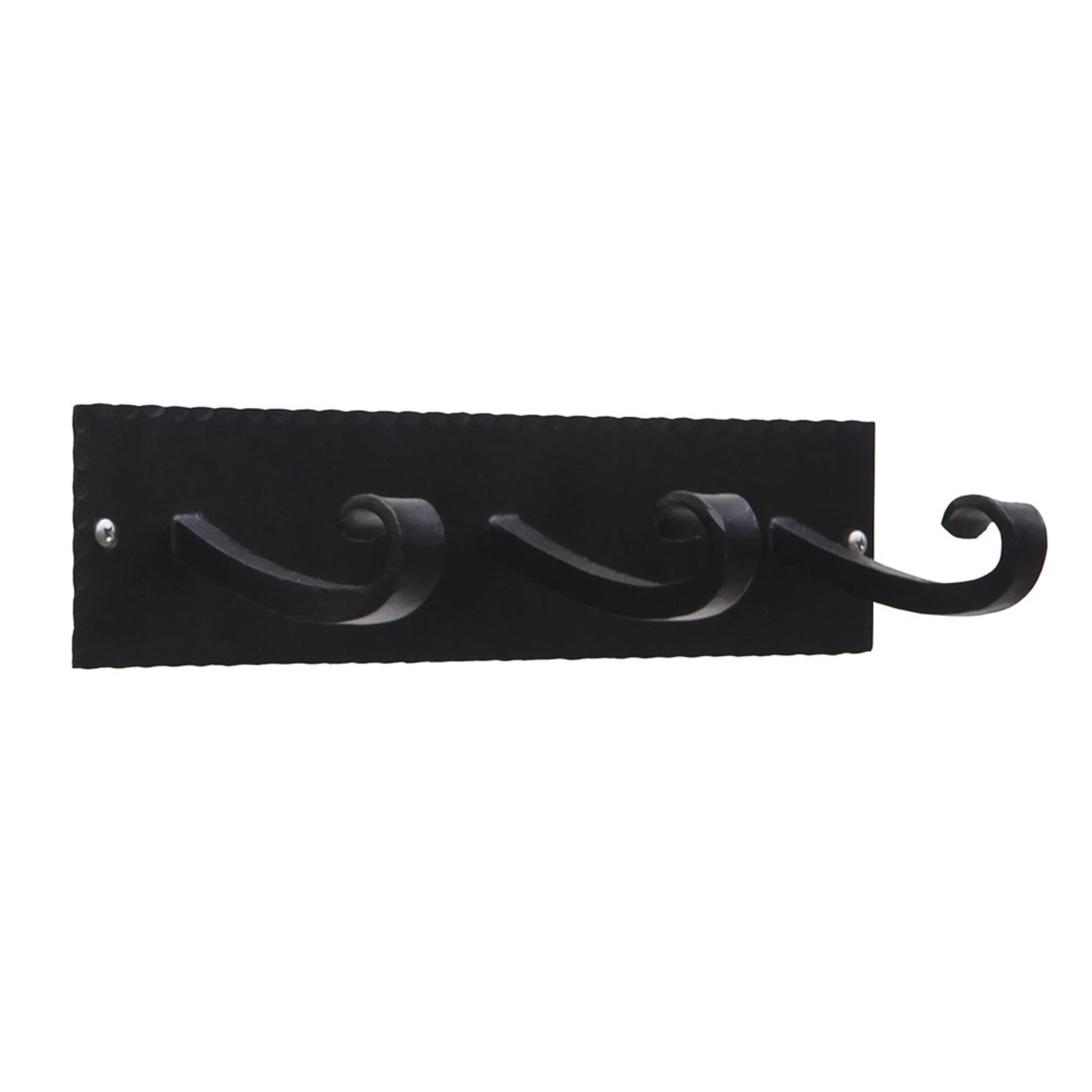 ACHLA Lodge Triple Hook Bracket | Craftsman Wrought Iron Black Powdercoat | Mudroom & Entryway Coat Rack | 12.25 x 4.25 x 3 in | Model B-107