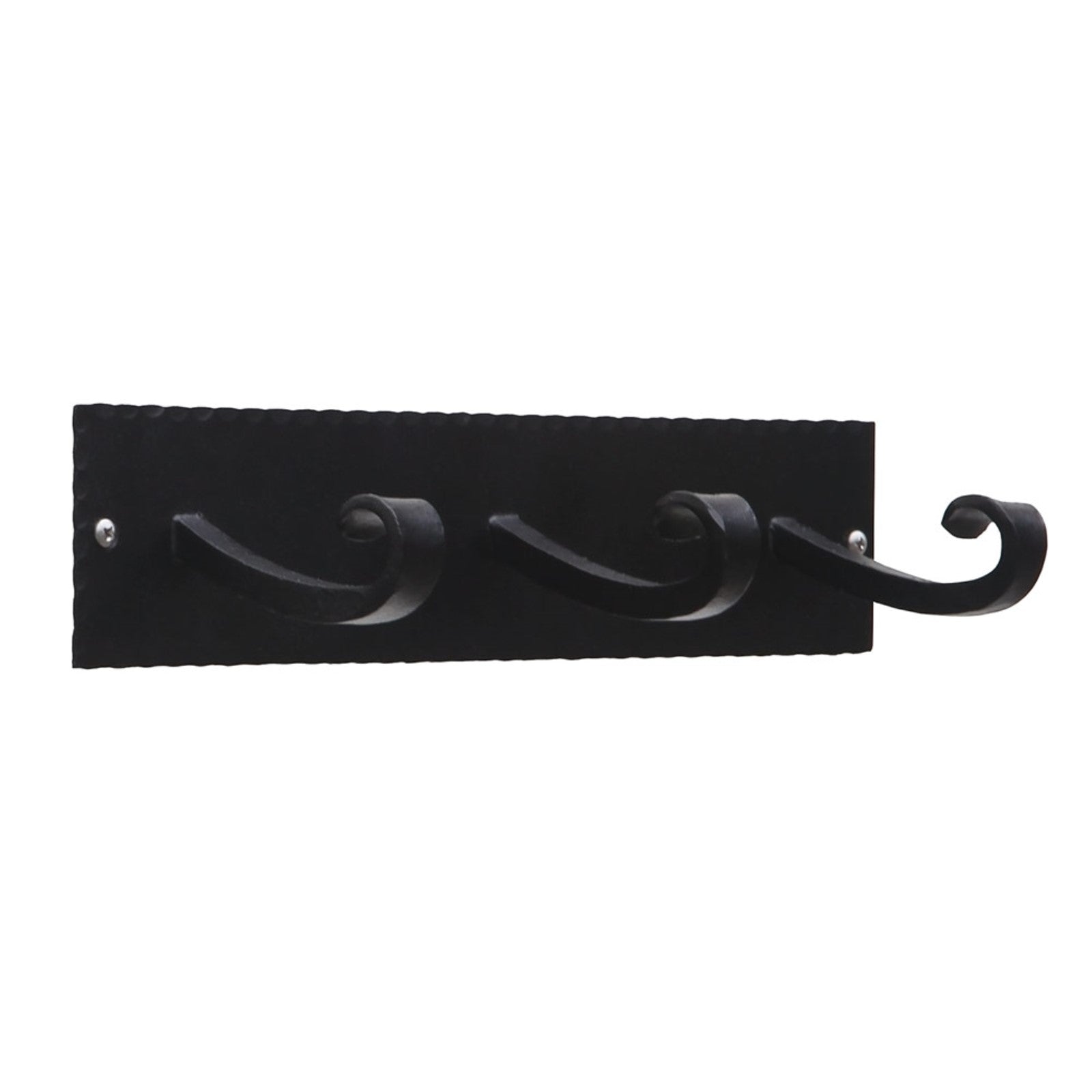 ACHLA Lodge Triple Hook Bracket | Craftsman Wrought Iron Black Powdercoat | Mudroom & Entryway Coat Rack | 12.25 x 4.25 x 3 in | Model B-107