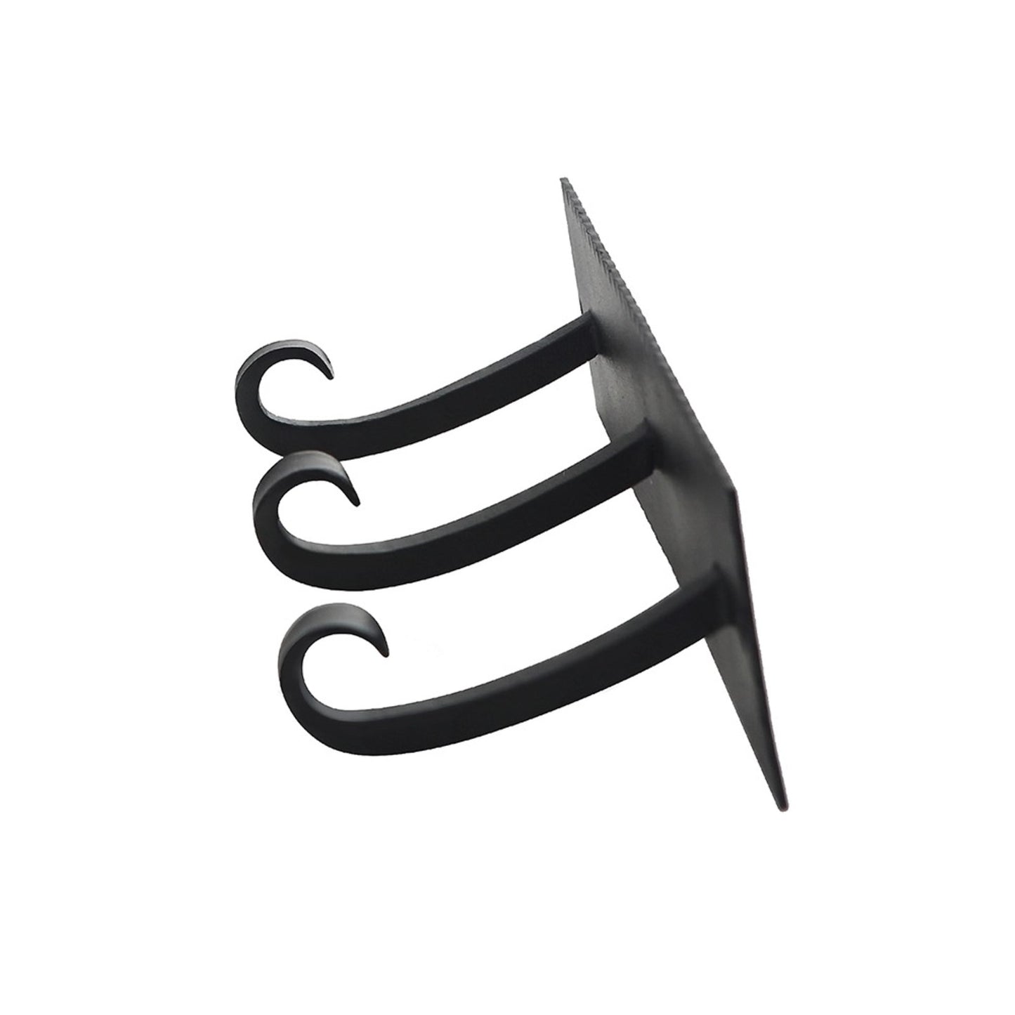ACHLA Lodge Triple Hook Bracket | Craftsman Wrought Iron Black Powdercoat | Mudroom & Entryway Coat Rack | 12.25 x 4.25 x 3 in | Model B-107