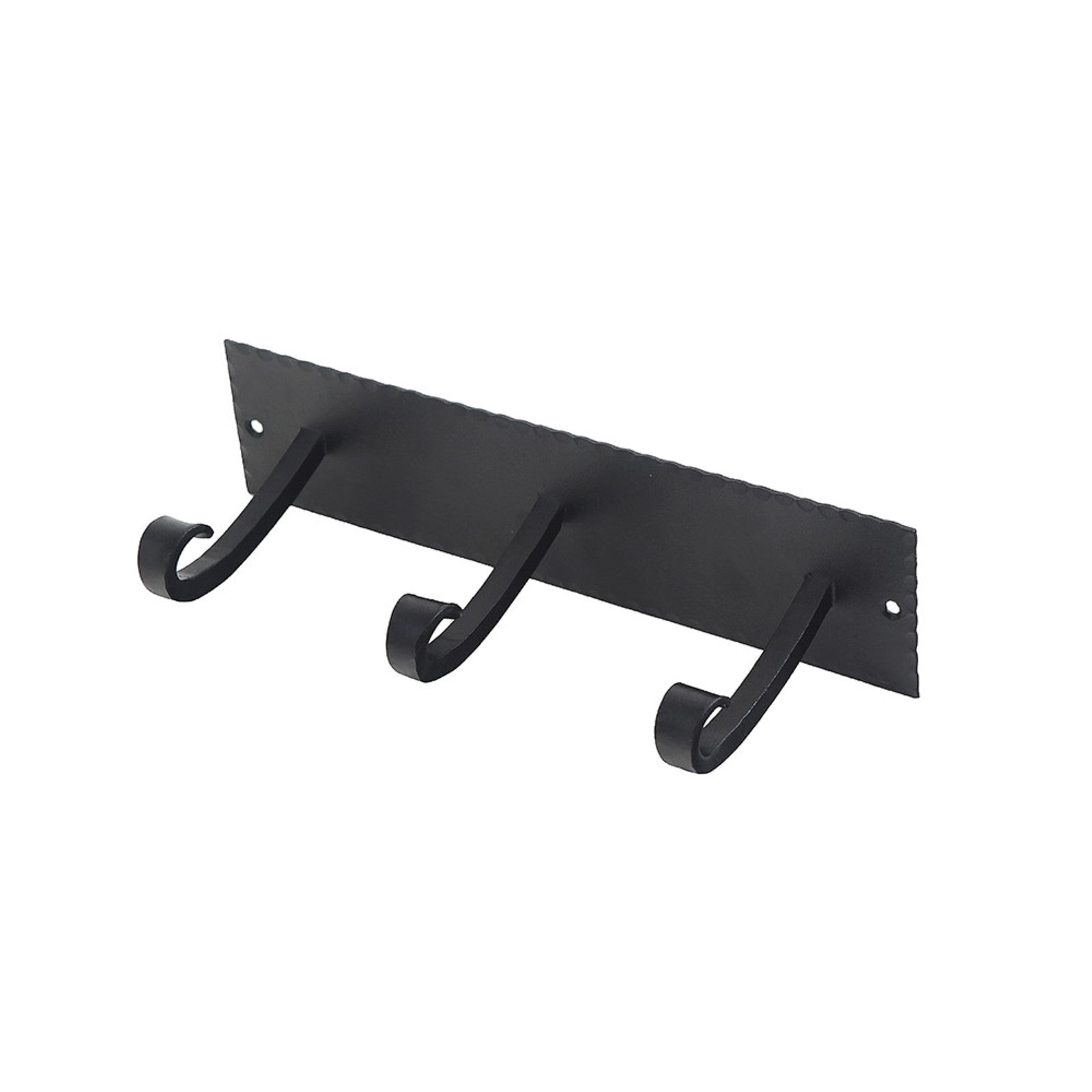 ACHLA Lodge Triple Hook Bracket | Craftsman Wrought Iron Black Powdercoat | Mudroom & Entryway Coat Rack | 12.25 x 4.25 x 3 in | Model B-107