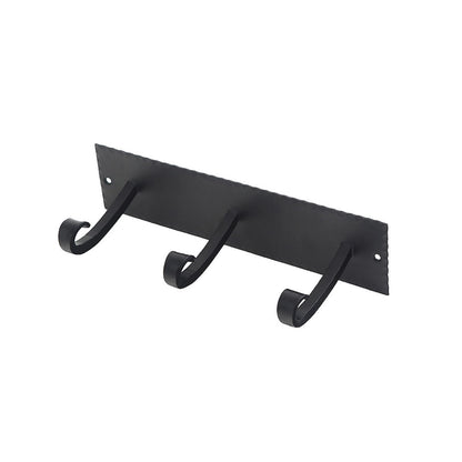 ACHLA Lodge Triple Hook Bracket | Craftsman Wrought Iron Black Powdercoat | Mudroom & Entryway Coat Rack | 12.25 x 4.25 x 3 in | Model B-107