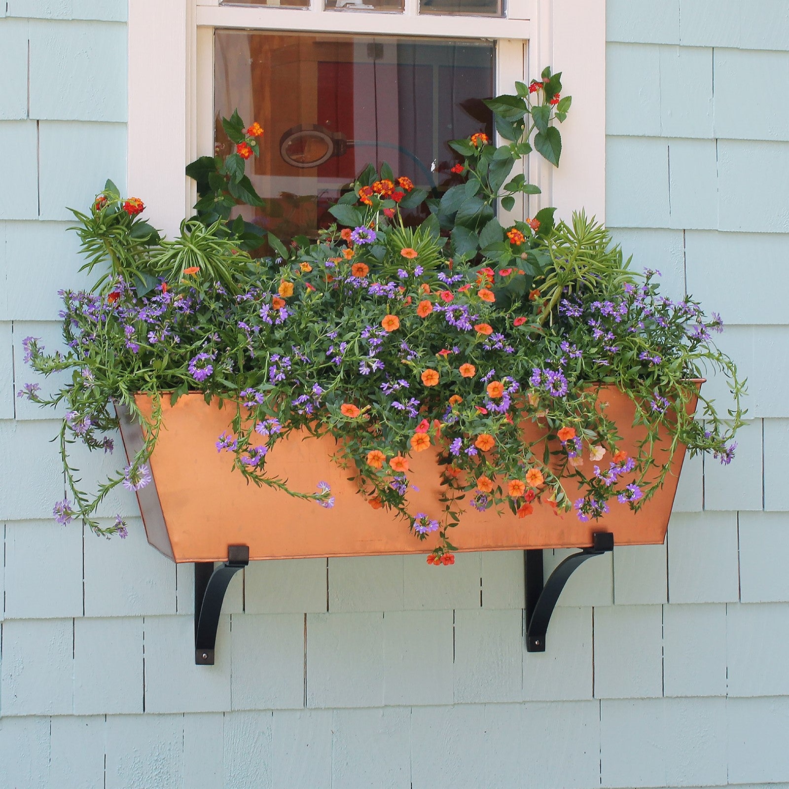 ACHLA Rookwood Brackets, Pair | Craftsman Wrought Iron Black Powdercoat | Shelf & Flower Box Support | 12.5 x 1.25 x 11 in | Model B-15