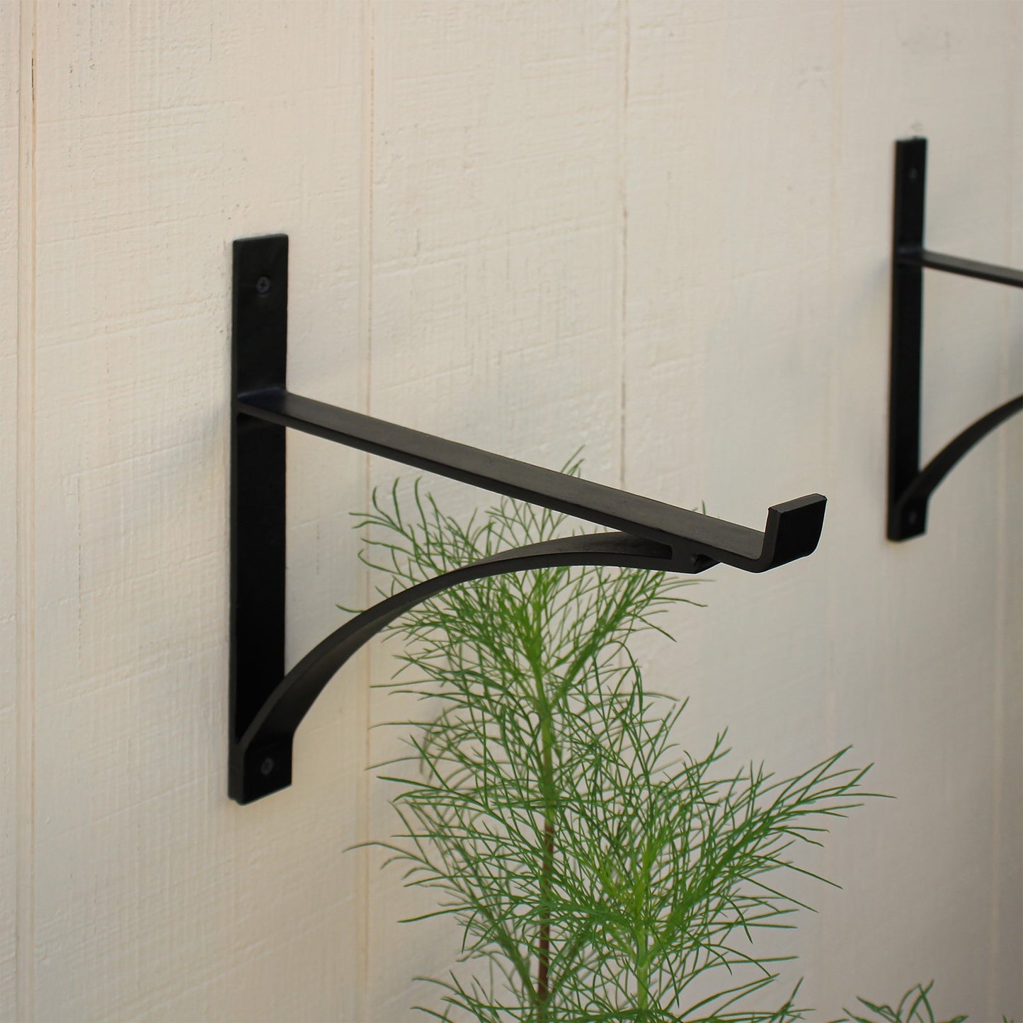 ACHLA Rookwood Brackets, Pair | Craftsman Wrought Iron Black Powdercoat | Shelf & Flower Box Support | 12.5 x 1.25 x 11 in | Model B-15