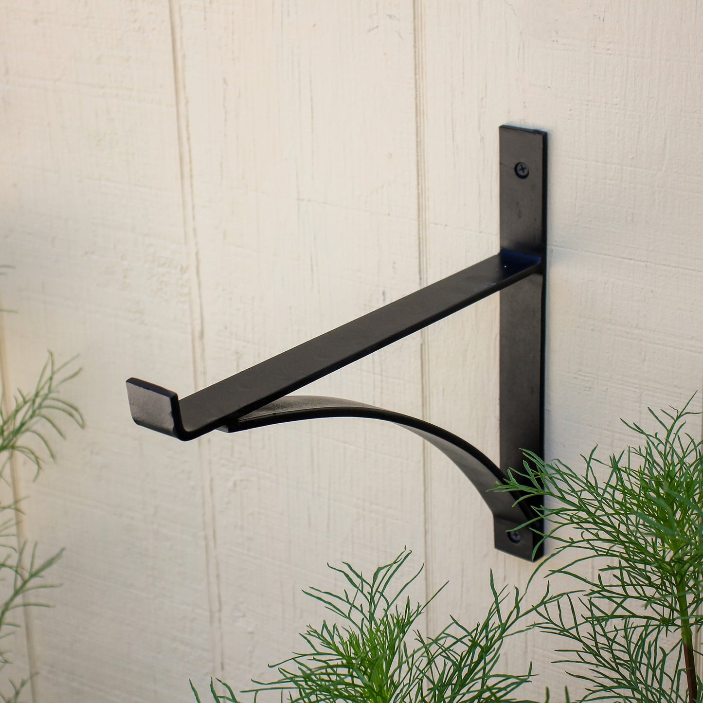 ACHLA Rookwood Brackets, Pair | Craftsman Wrought Iron Black Powdercoat | Shelf & Flower Box Support | 12.5 x 1.25 x 11 in | Model B-15
