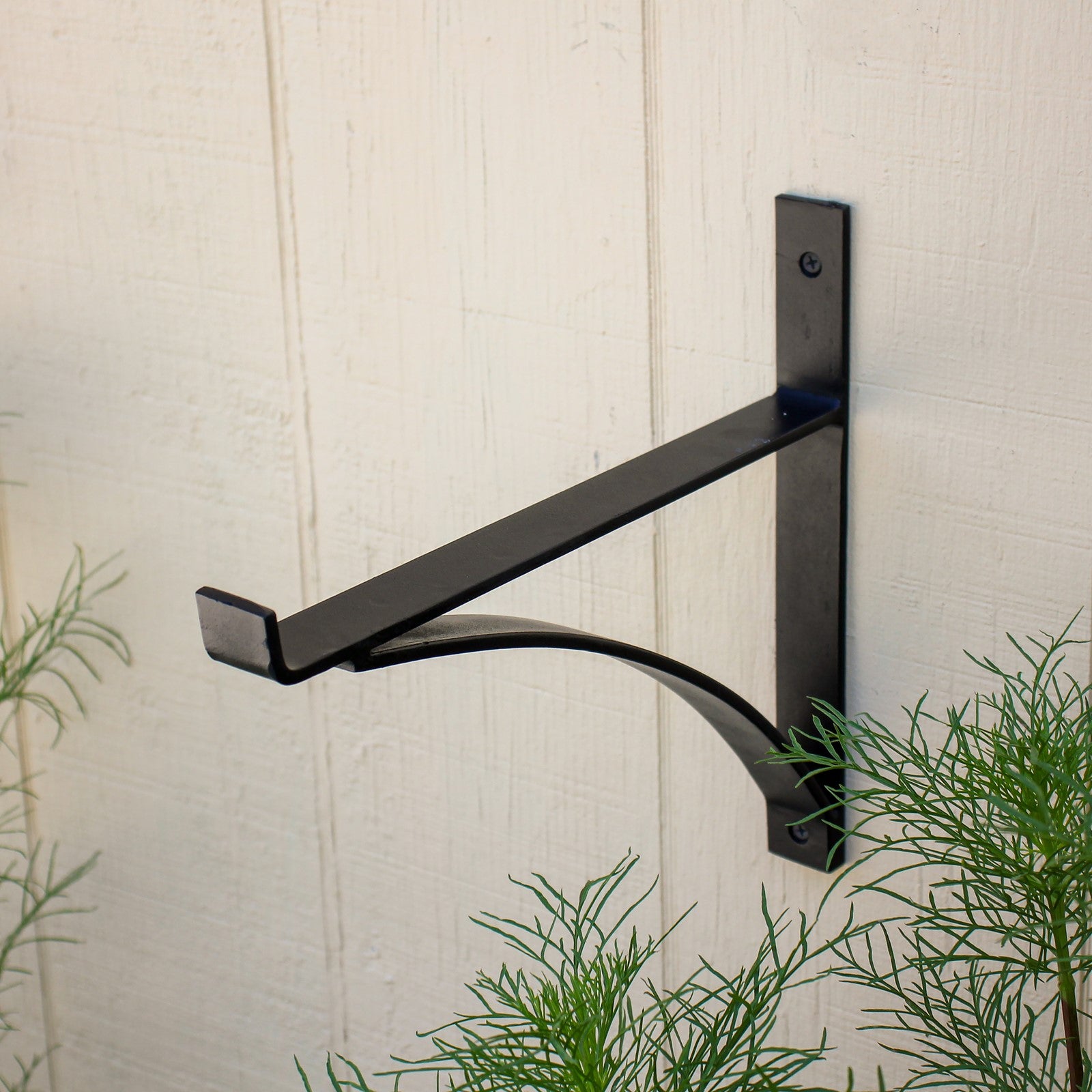 ACHLA Rookwood Brackets, Pair | Craftsman Wrought Iron Black Powdercoat | Shelf & Flower Box Support | 12.5 x 1.25 x 11 in | Model B-15