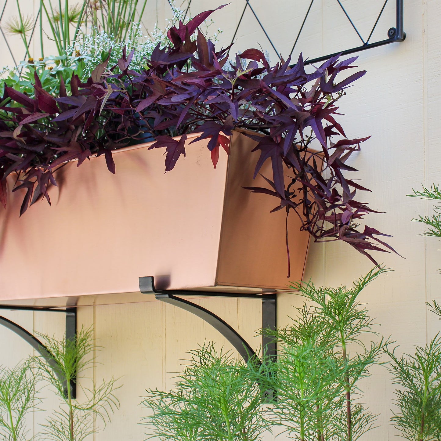ACHLA Rookwood Brackets, Pair | Craftsman Wrought Iron Black Powdercoat | Shelf & Flower Box Support | 12.5 x 1.25 x 11 in | Model B-15