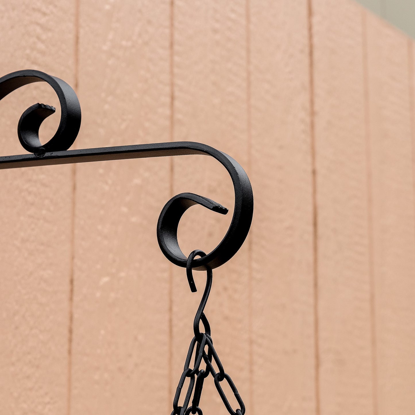 ACHLA Large All Purpose Bracket 18in Wrought Iron Black Powder Coat | Outdoor Wall Mount Plant Hanger | Flower Basket & Bird Feeder | Model B-28