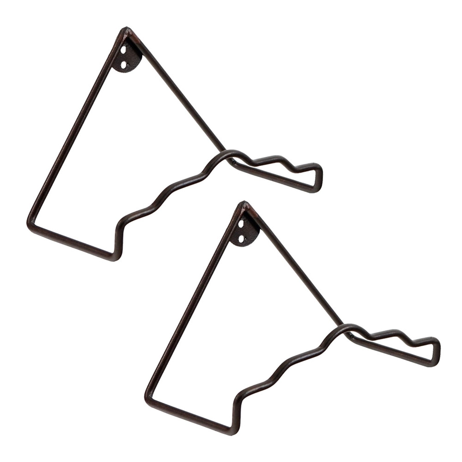 ACHLA Plate Large Wall Hanger 2-Pack | Roman Bronze Wrought Iron Wall Decor | Dining Room & Kitchen Plate Display | 8 x 4 x 6 in | Model B-37-2