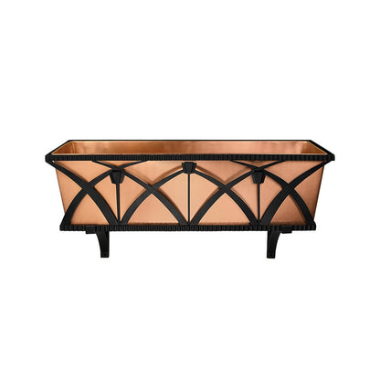 ACHLA Rookwood Window Box 36in | Craftsman Copper and Wrought Iron | Outdoor Window Planter & Curb Appeal | 36 x 12 x 11 in | Model B-51